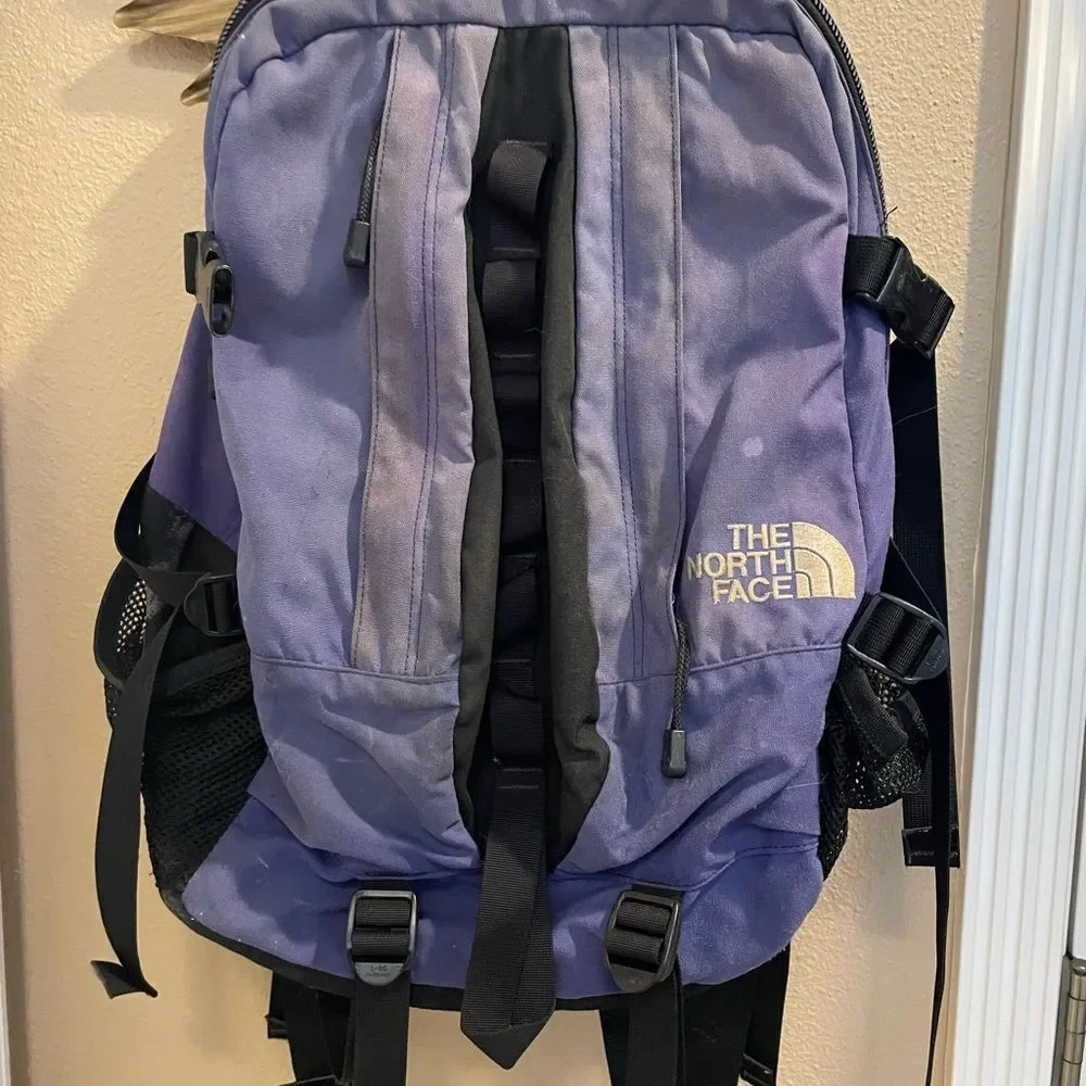 The North Face 90’s Purple and Black Faded Backpack